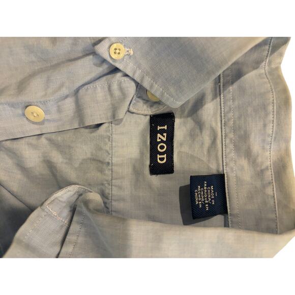 Lot of 3 Izod/Chaps New Long Sleeve Button Down Medium Shirt Blue Green - Picture 3 of 10